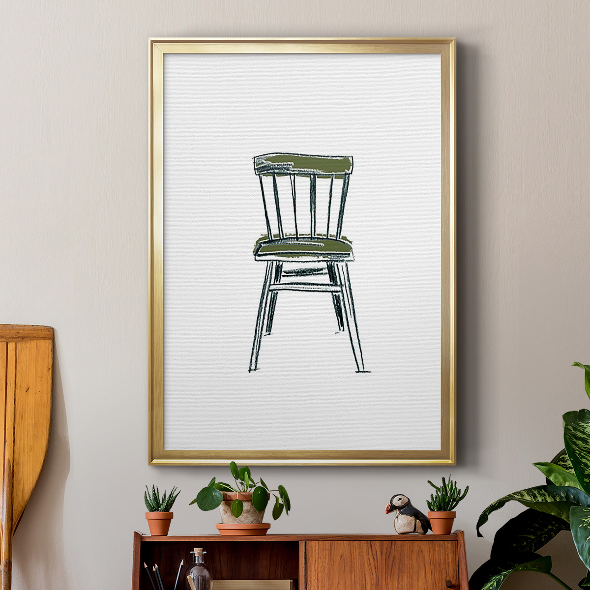 Take a Seat IV Premium Framed Print, in Gold, Black, or Silver - Ready to Hang