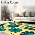 thumbnail image 2 of ODIKA 3'x5' Machine Washable Non-Slip Area Rug, Succulent Exotic Plant Arrangement Contemporary Artwork High Traffic Rug, Beige, 529402, 2 of 5