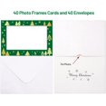 thumbnail image 2 of Christmas Photo Frame Cards 40 Pack Gold Foil Holiday Greeting Card with Envelopes, 2 of 7