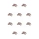 thumbnail image 1 of Qarigey Paquete de 10 soportes para gafas, cadena para gafas, ganchos elegantes para las orejas, puntas de sien, retenedor de manga, decoración, Cadenas y cordones para anteojos marrón Qarigey AP008973-10B, 1 of 6