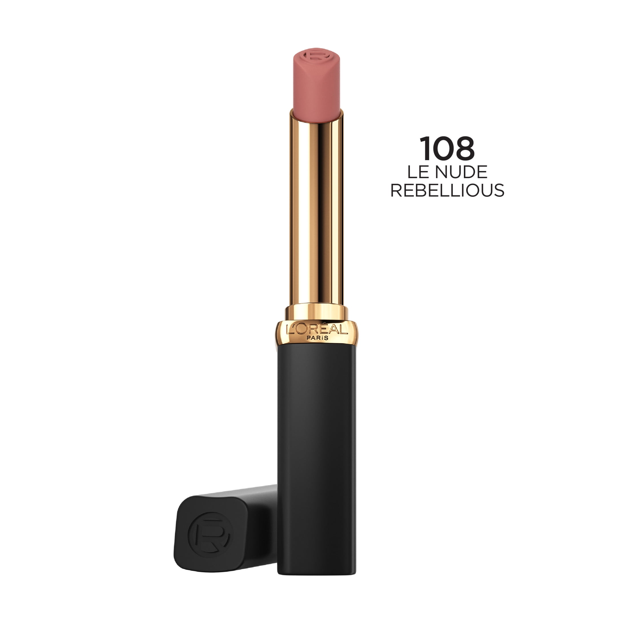 (2 pack) L'Oreal Paris Colour Riche Smudgeproof Intense Volume Matte Lipstick, 108 Le Nude Rebellious