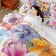 thumbnail image 4 of Manfei Colorful Flowers Bedding Comforter Set 7 Pieces for Female Men,Spring Garden Full Bedding Set Lightweight,Exotic Style Fitted Sheet Flat Sheet,Lightweight Room Decor,Reversible, 4 of 8