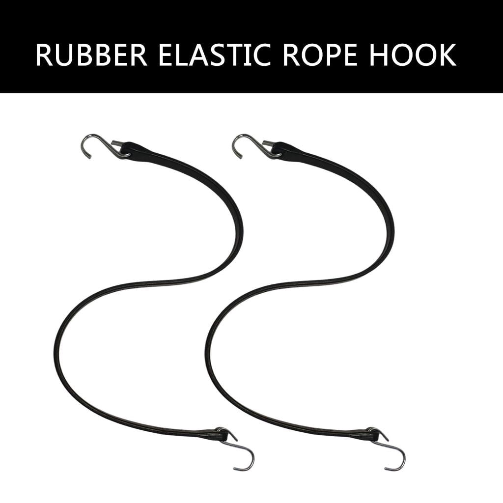10Pcs Rubber Bungee Cords with Hook Elastic Rope Straps Enduring Bungee Straps for Securing Tarps, Motorcycle, Cargo