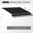 thumbnail image 5 of Miekor Furniture 8' x 7' Patio Retractable Awning, Manual Exterior Sun Shade Deck Window Cover, Black MK5126, 5 of 9