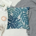 thumbnail image 2 of JEUXUS  Blue Tropical Leaf Throw Pillow Covers  Monstera Palm Leaves Couch Pillowcases Botanical Plant Cushion Case Home Decor for Living Room Bedroom Bed, 2 of 5