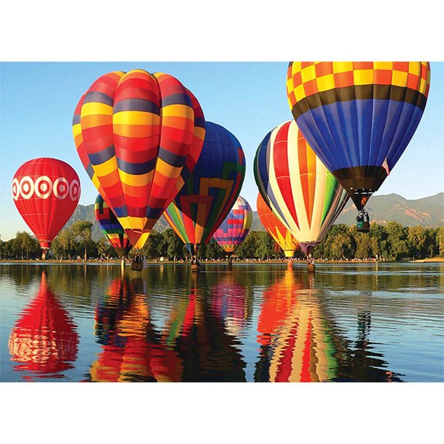 Topcobe Puzzles for Adults 1000 Pieces Landscape Puzzle Set,Hot Air Balloon Pattern Fun Puzzle Game Artwork for Teens,Assembling Paper Educational Toy For Childs Kids Indoor Puzzle Games