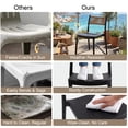 thumbnail image 3 of Avaloomia Home Outdoor Stacking Dining Chairs Set of 6, Plastic Patio Dining Chairs, All Weather No Assembly Outdoor Patio Chairs Armless & Anti-Slip for Garden Porch Deck Backyard, Black, 3 of 9