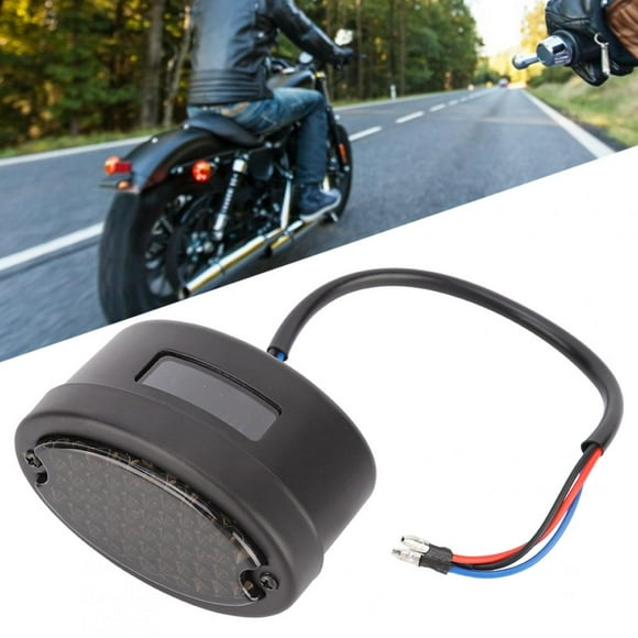 Brake Motorcycle Retro LED Rear Tail Light Indicator Stop Brake License Plate Lamp Smoked Lens