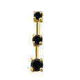 thumbnail image 6 of Aone Jewelry 0.50 Carat Natural Black Diamond 3 stone Pendant Necklace For Woman Crafted In 10k Rose White and Yellow Gold With 18 Gold Plated Over 925 Sterling Silver Box Chain, 6 of 6