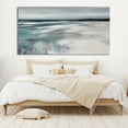 thumbnail image 2 of Ocean Minimalist Painting Abstract Coastal Painting On Canvas Sea Landscape Painting Large Blue Grey Sea Landsvape Painting,Unstretched,Frameless,(46*92cm)18*36Inches, 2 of 5