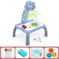 thumbnail image 4 of Blue Children Projection Drawing Toy Set Elephant Table With 24 Patterns Art Painter, 4 of 8
