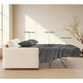 thumbnail image 3 of 4-Piece Full Sleeper Sofa Sheet Set, 100% Egyptian Cotton, 1000 Thread Count, Fits 5" Deep Pull-Out Couch Mattress (54" x 72") - Dark Grey Solid, 3 of 5