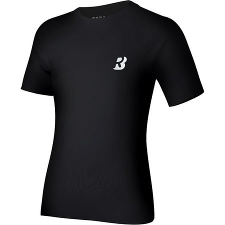 Roadbox Boys Youth Compression Shirt - Short Sleeve Undershirt for Kids Quick Dry Athletic Baseball T-Shirt Base Layer