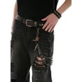 thumbnail image 3 of U. Men's jeans, street trend distressed fashionable black pants (no free accessories), 3 of 6