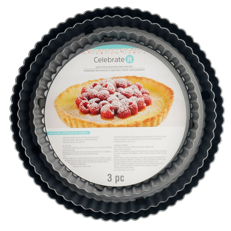 Non Stick Quiche Tart Pan Set by Celebrate It