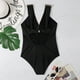 thumbnail image 3 of Cismea - Traje de BañO de Una Pieza para Mujer con Cuello en V Profundo sin Mangas（Negro） Cismea bañador, 3 of 8