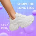 thumbnail image 4 of Zapatillas K KIP WOK Chunky para mujer a la moda en piel blanca, 4 of 9