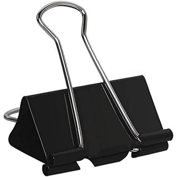 Extra Large Binder Clips 2 inch Jumbo Binder Clips 24 Pack Big Metal Paper Clamps Black (2 Inch)
