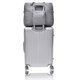 thumbnail image 5 of Bolsa de lona de viaje portátil de lona para llevar el equipaje Bolsa plegable con ruedas para negocios de fin de semana durante la noche (gris), 5 of 6