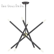 47005-07 Livex Lighting Soho - 8 Light Chandelier-24.5 Inches Tall and 24 Inches Wide-Bronze/Antique Brass Finish