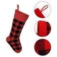 thumbnail image 6 of 2pcs Christmas Stockings Knitted Plaid Stockings Plush Cuffs Stockings Christmas Tree Fireplace Hanging Stockings Xmas Gift Candy Socks Bag, 6 of 6