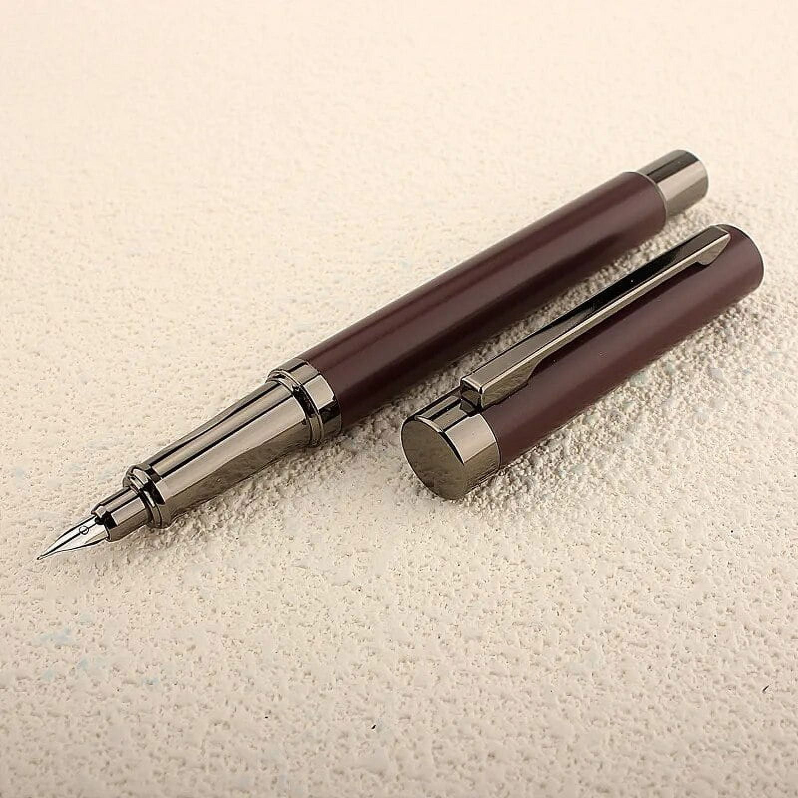 Retro 6036 Fountain Pen with Metal Gift 0.38mm EF/Bent 1.5mm Nib