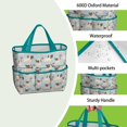 thumbnail image 4 of Garden Tool Bag,Pug and Love Heart Garden Tool Organizer,Garden Gifts,Waterproof Multi-Pocket Garden Tool Storage 11.8x5.5x11.4 Inch(Tools NOT Included), 4 of 6