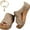 Beige, variant on Women's Comfy Cork - Wedge Platform Slides - Thick - Soled, Anti - Slip Summer Sandals in Artificial Leather