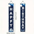 thumbnail image 5 of 2pcs Blue Silver Happy Birthday Door Banner Decoration Door Couplet Suitable for Porch Sign Party Supplies Home Room Decoration (1,W70.86 11.81inch), 5 of 5
