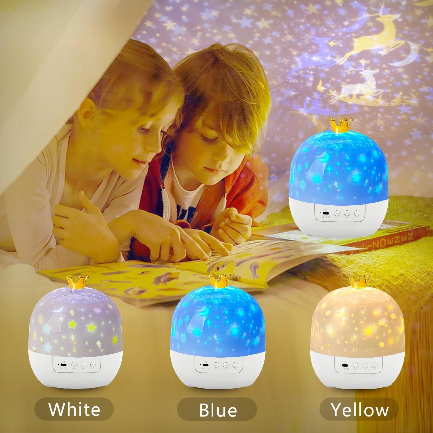 21 Sets of Films, Night Lights for Kids, Star Galaxy Projector, Night Lights for Bedroom, Ceiling, Star Projector with 360° Rotating for Boys and Girls, Birthday, Christmas Gifts, Room Decor
