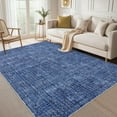 thumbnail image 5 of Garvee 5'x7' Solid Area Rugs, Washable Modern Accent Rugs Foldable Printed Indoor Rug Carpet, Stain-Resistant Soft Low Pile Floor Mat for Living Room Bedroom Offices, Blue, 5 of 7