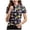 D, variant on Ladies Shirts Summer Top for Women’s Plaid Long Sleeve Flannel Shirt Jacket for Women Button Down Lapel Shacket Coat Top B L