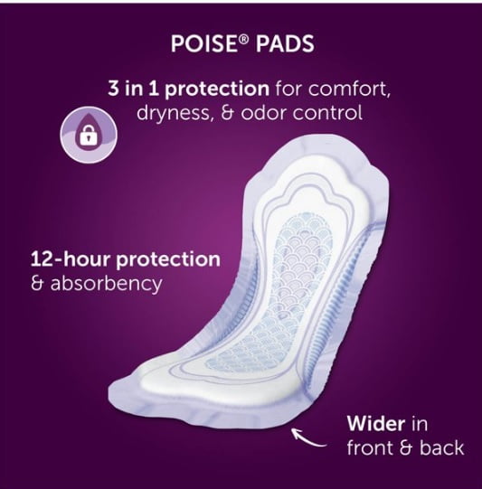 Poise Pads, Maximum Absorbency (Formerly Ultra), Bag of 14 pads