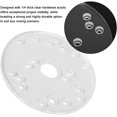 thumbnail image 3 of HUGFEGWE Dia 6-1/2" Router Base Plate, Clear Acrylic with w/BrassCentering Pin &Brass Nut, Screws for Trim Routers (6-1/2" Circle), Fits, CA919-116673, 3 of 9