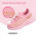 thumbnail image 4 of YHOON Girls Shoes Kids Sneakers Running Tennis Walking Fitness School Girls Sock Shoes Pink Big Kid Size 4, 4 of 8