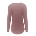 thumbnail image 5 of ManxiVoo Women Long Sleeve V Neck Sweatshirt Fall Fashion Tops Loose Fit Casual Pullover Comfort Stretch Fabric Trendy Street Style L Size Pink, 5 of 6