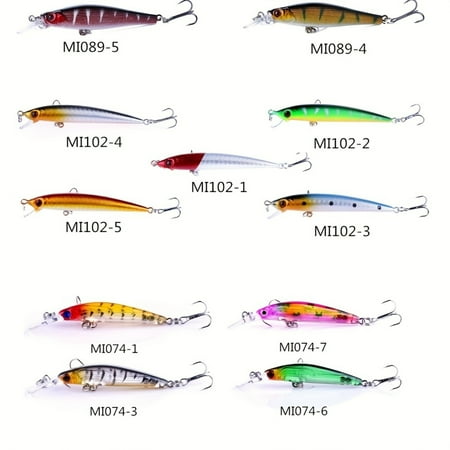 DEKAXID 56PCS Ultimate Premium Minnow Lure Kit - Durable Hard Bait Tackle with Realistic Crank Baits - Ideal for Freshwater & Saltwater Fishing - Enhanced Catch Rates for Exciting Anglin