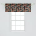 thumbnail image 2 of Ambesonne Garden Art Window Valance, Flower Dark Toned Dots, 54" X 18", Night Blue Ruby Green, 2 of 3