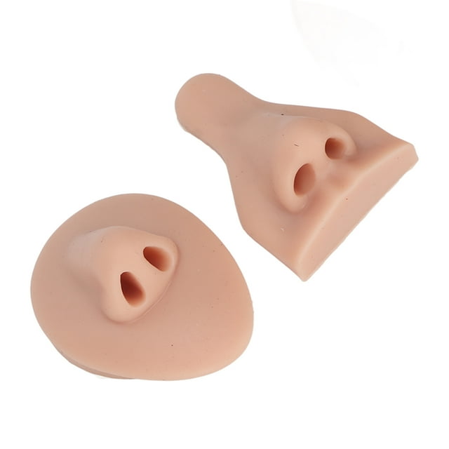 Silicone Nose Model Set, 3D Soft Practice Nose Model, Soft Flexible Model Body Part Displays, Nose Flexible Face Model For Jewelry Display Acupuncture Tea