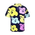 thumbnail image 3 of Floral Flower Pattern Hawaiian Shirts For Men, Summer Short-Sleeve Relaxed-Fit Button-Down Shirts Small, 3 of 9