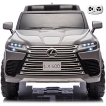 24V Power Wheels Ride On Car for Big Kids, Officially Licensed Lexus LX600 2 Seater Electric Car for Kids, Ride On Cars with Remote Control, Battery Powered Riding Toy for Boys & Girls Ages 3–7 Gray