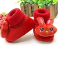 thumbnail image 2 of Infant Newborn Baby Cartoon Rabbit Shoes Soft Sole Non-Slip Flats Prewalker Warm Shoes, 2 of 5