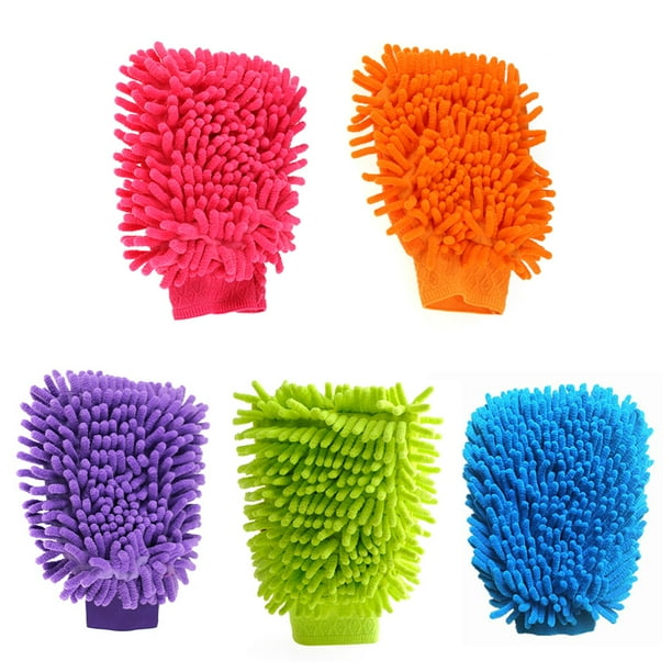 Lixada Car Wash Mitts Double Sided Microfiber Premium ScratchFree Wash Mittc Use or Dry