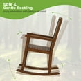 thumbnail image 6 of Gymax Rocking Chair with PU Seat & Rubber Wood Frame Safe & Smooth Rocking Motion, 6 of 9