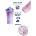thumbnail image 2 of Gobelet avec Couvercle et Paille Isolé à Double Paroi Réutilisable Étanche 480 ml Gobelet de Voyage Sans BPA - Rose, 2 of 5