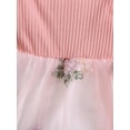 thumbnail image 6 of Bagilaanoe Newborn Baby Girl Summer Rompers Dress Floral Embroidery Puff Sleeve Bodysuits + Headband 3M 6M 12M 18M 24M Infant Patchwork A-line Dresses, 6 of 9