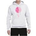 thumbnail image 2 of Wild Bobby, Faith Pink Ribbon Sunflower, Breast Cancer Awareness, Unisex Graphic Hoodie Sweatshirt, White, 3X-Large, 2 of 5