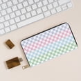 thumbnail image 6 of Leather Thin Slim Wallets for Women Men - Colorful Checkerboard Clutch Card Wallet for Women Men with Zipper, 6 of 7