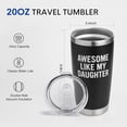 thumbnail image 3 of Valentines Day Gifts for Dad from Daughter, Dad Coffee Tumbler, Birthday Gifts for Men, Cool Fathers Day Gift for Dad Husband Grandpa, 20 oz, Black, 3 of 6