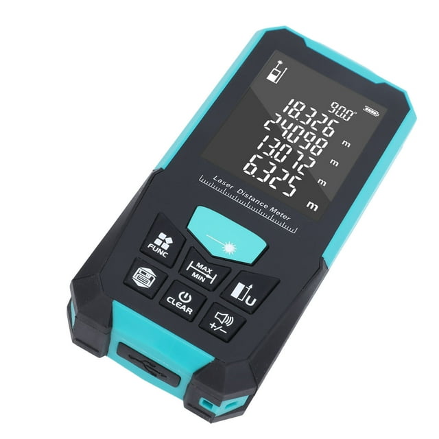 Laser Measure, Rechargeable 0.05-100m 2.4 Inch LCD Screen Digital Laser Distance Meter for Home